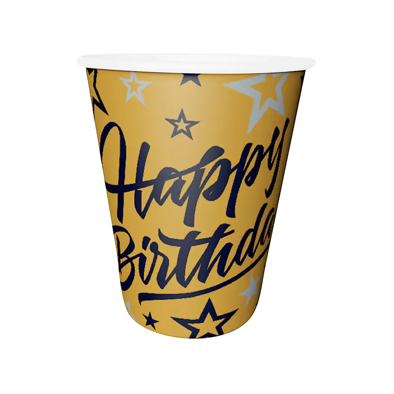 Golden Stars Glass 23 cm (8 pieces)